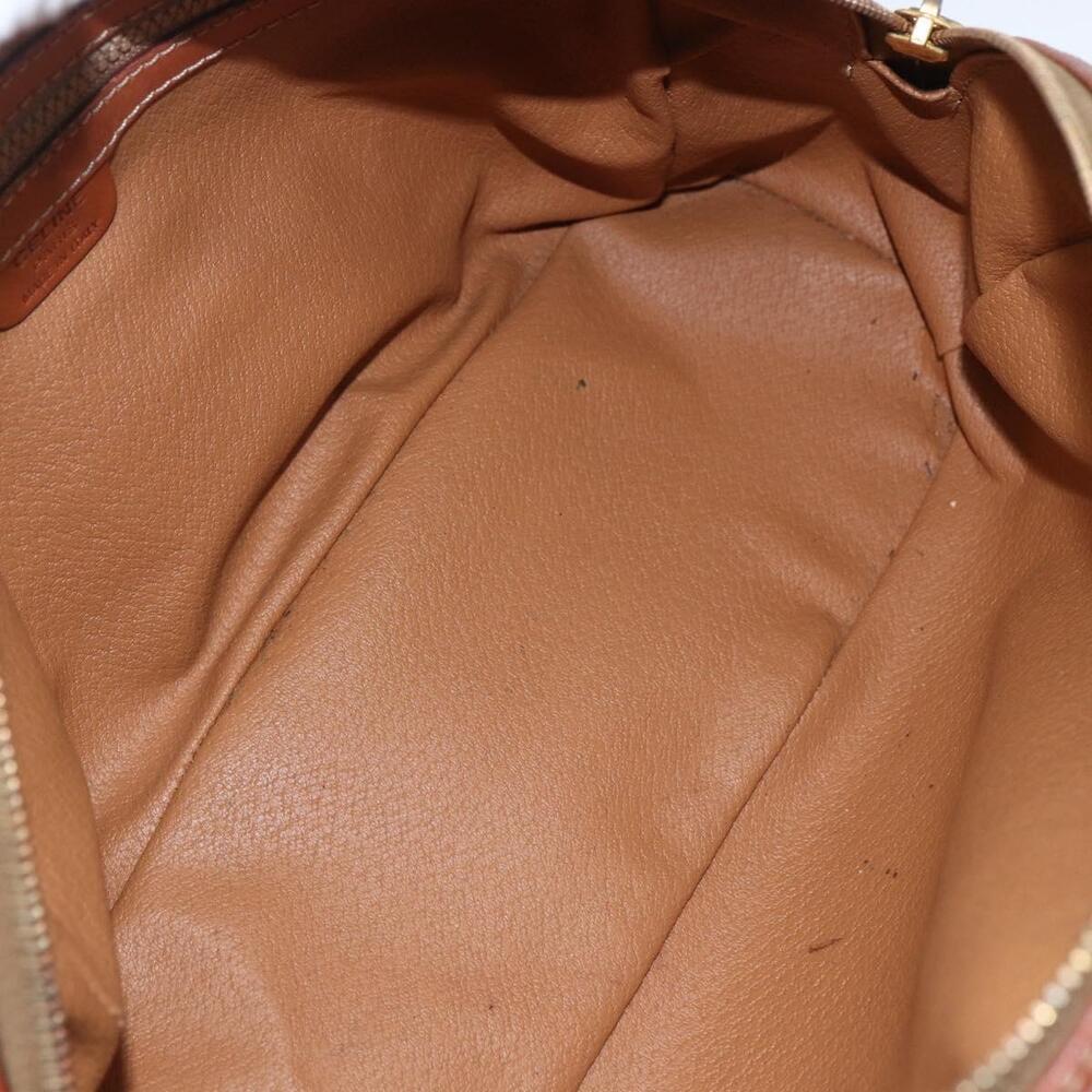 CELINE Macadam Canvas Hand Bag PVC Leather Brown Gold Auth 158983 - Picture 10 of 16